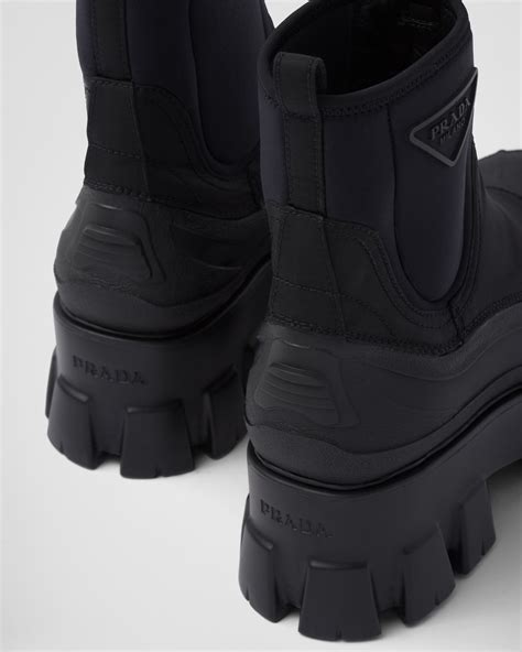 prada monolith boots short|monolith gabardine boots.